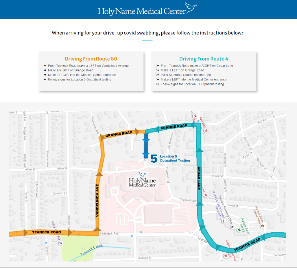 Covid testing map