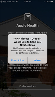 HNH Fitness - Oradell App