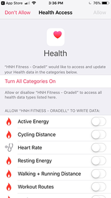 HNH Fitness - Oradell App